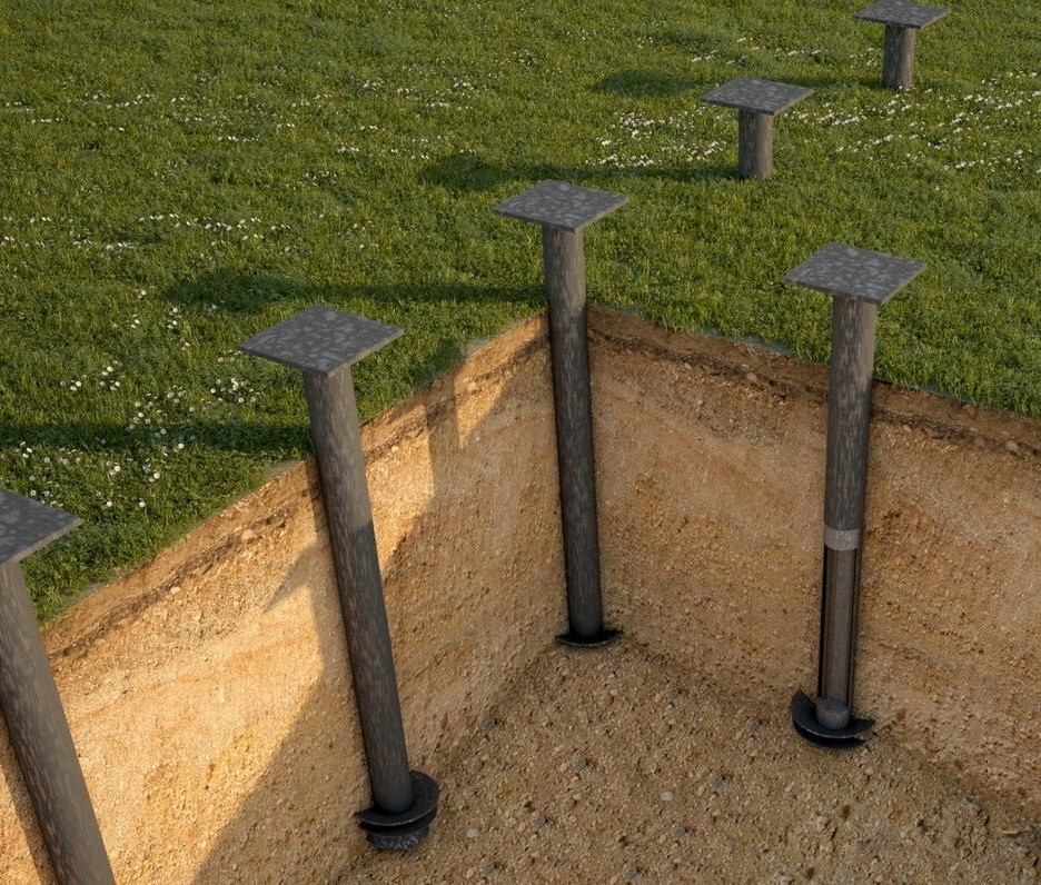 Свайный фундамент - винтовые и буронабивные сваи для дома